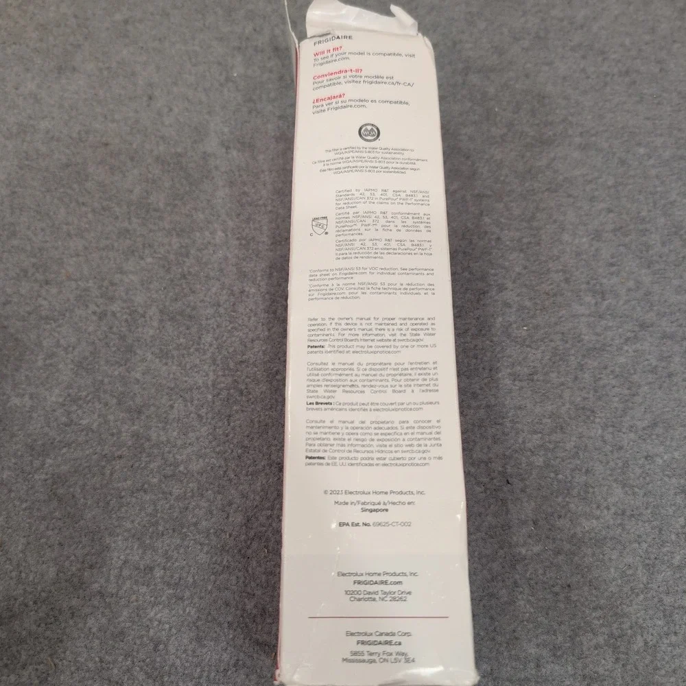 Frigidaire PurePour Refrigerator Water Ice Filter FPPWFU01 PWF-1 White New - Picture 3 of 4